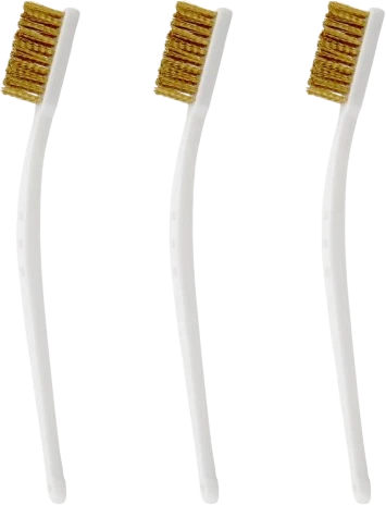 Three brass wire brushes